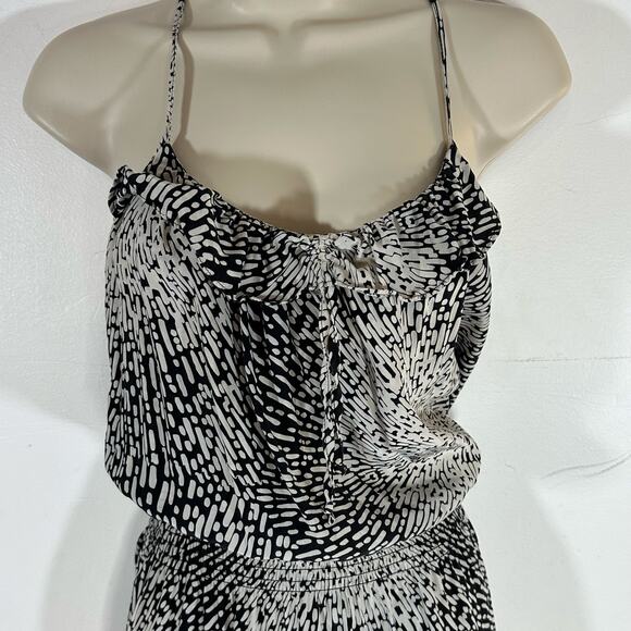 PARKER 100% silk starburst pattern Halle blousant halter maxi dress womans small - Picture 5 of 11